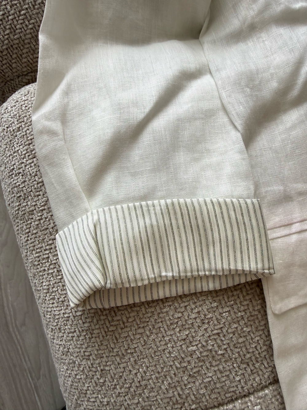 Zara Off-White Linen Jacket - Picture 4 of 4